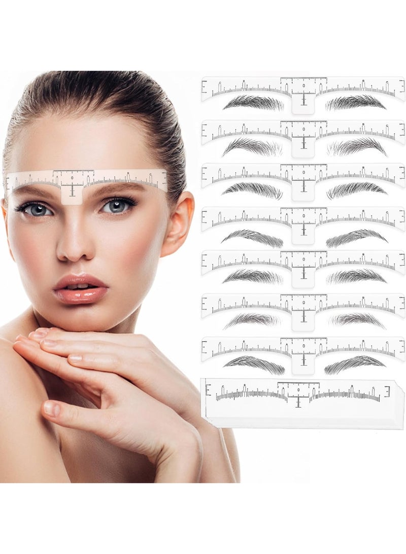 50 Pcs Eyebrow Ruler Stencils - Disposable Brow Ruler Sticker,  Eyebrow Template, Brow Measuring Shaper Tool, Eyebrow Mapping Makeup Tool - Image 2